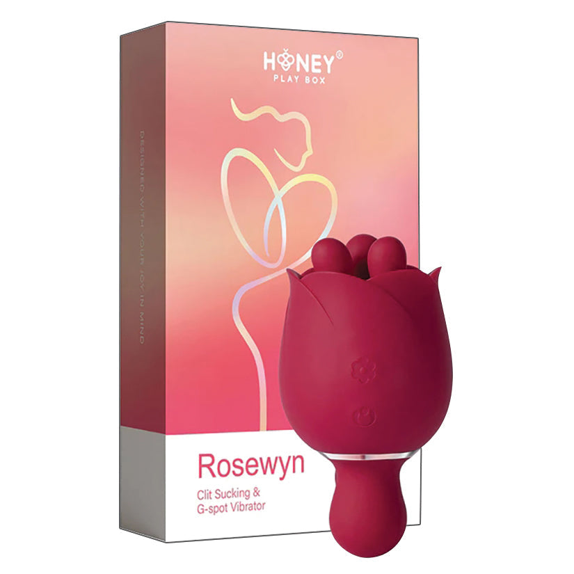 Honey Play Box Rosewyn - Rotating Rose Toy Vibrator & Pinpoint Brown Sooty