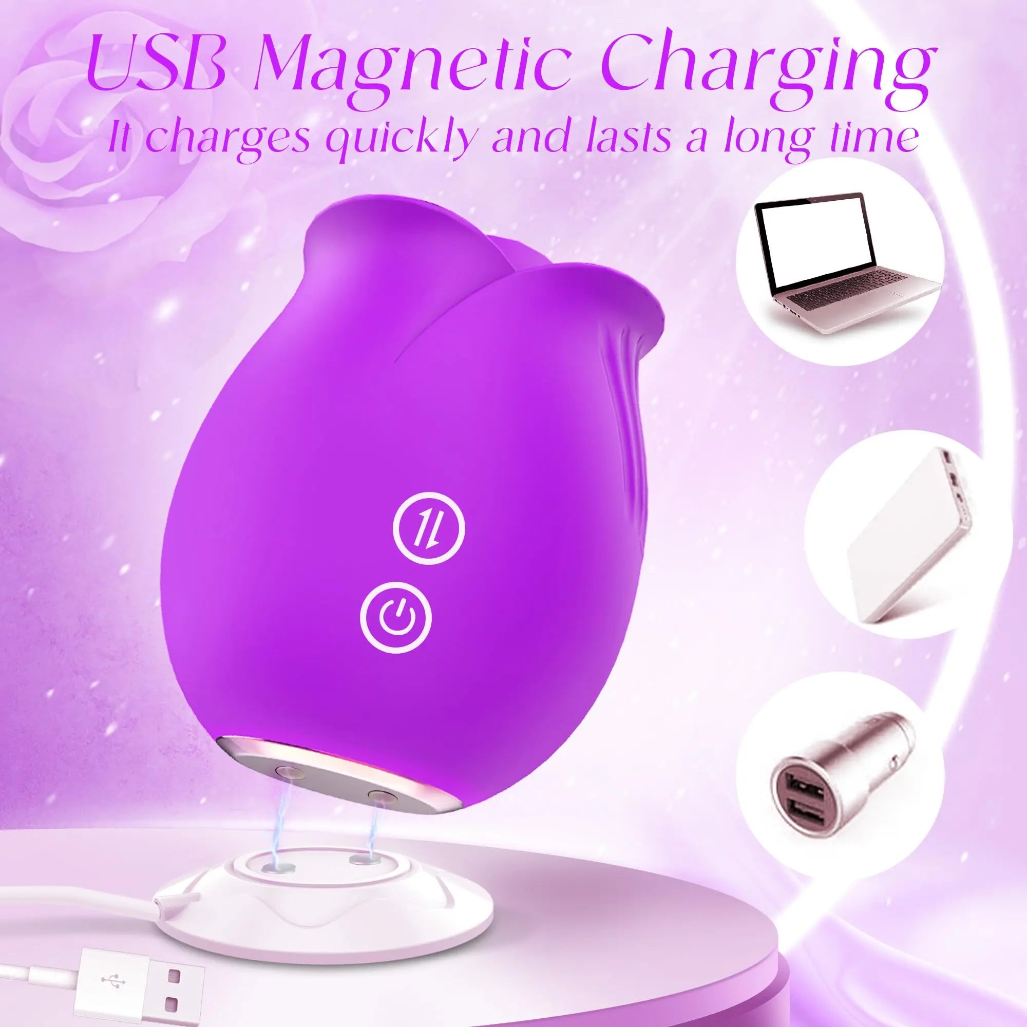 Rose Sex Toy Stimulator Sucking Vibrators for Women's Vibrators G Spot - DomizilNoir