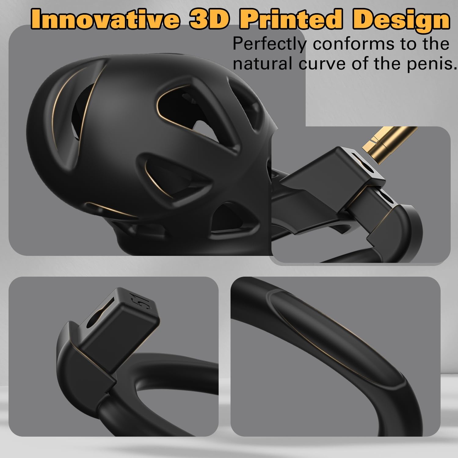 SecureVault BDSM Male Chastity Cage-3