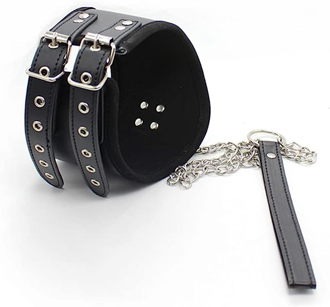 BDSM Bondage SM Kit Women Neck Collar Restraint Set Love Black Slave Puce Gaia