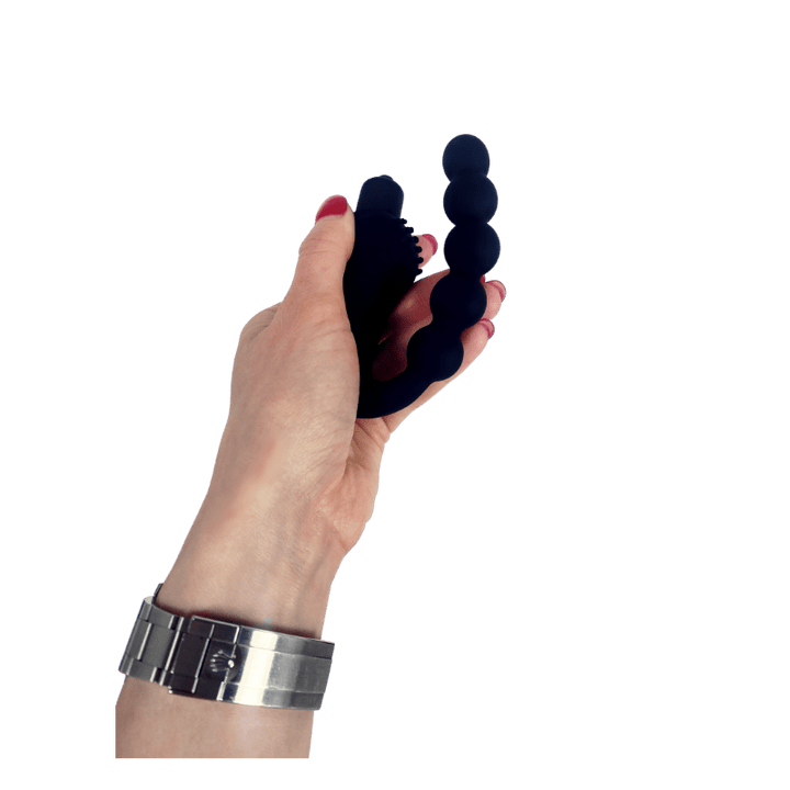 Eros - Black Anal Bead Vibrator Puce Poplar