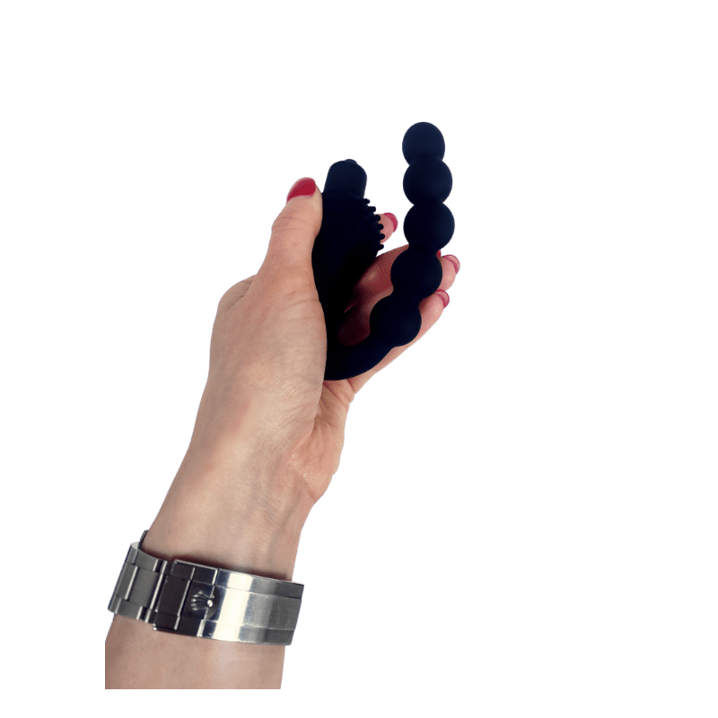 Eros - Black Anal Bead Vibrator Puce Poplar