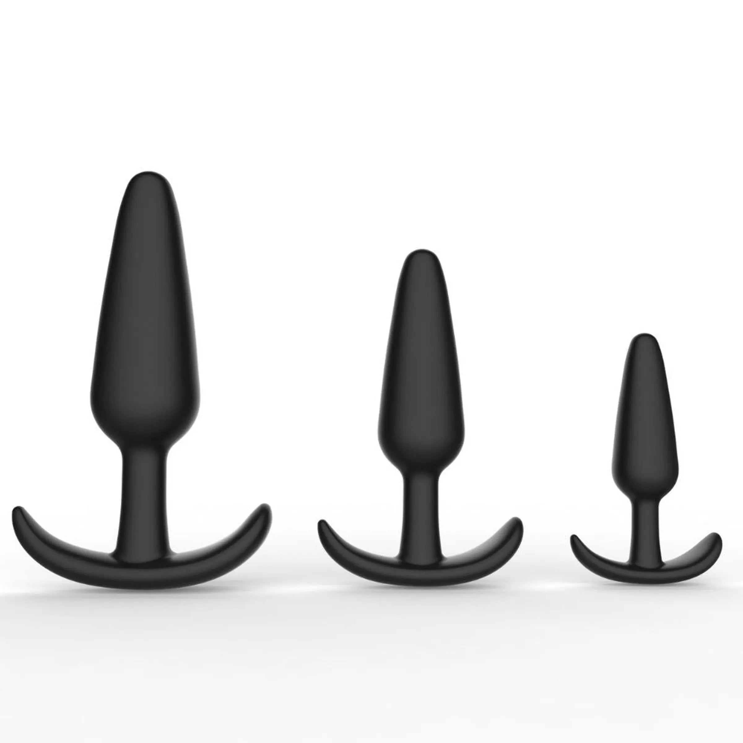 Level Up Anal Trainers 3 Piece Silicone Anchor Set - DomizilNoir