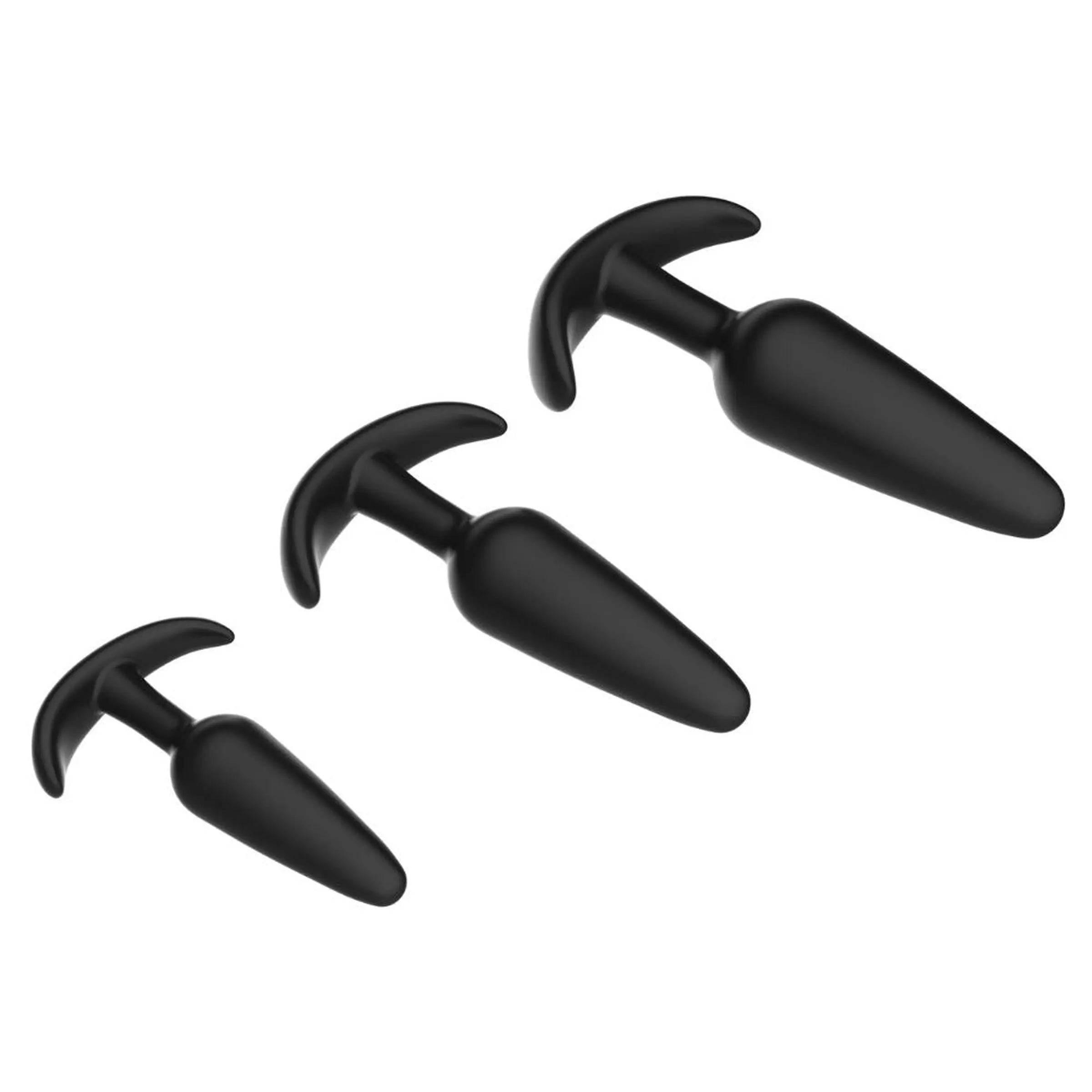 Level Up Anal Trainers 3 Piece Silicone Anchor Set - DomizilNoir