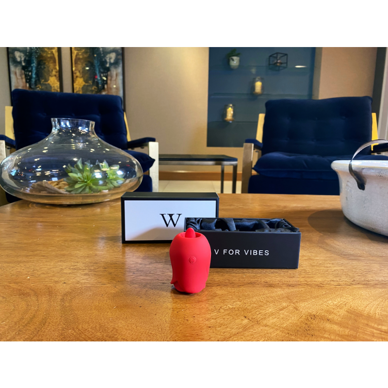 Mania- The Enchanting Sex Rose Tongue Vibrator Puce Poplar