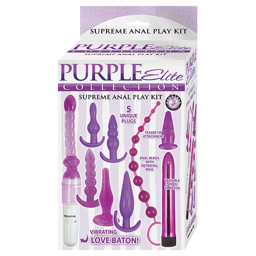 Purple Elite Collection Supreme Anal Play Kit-Purple Brown Sooty