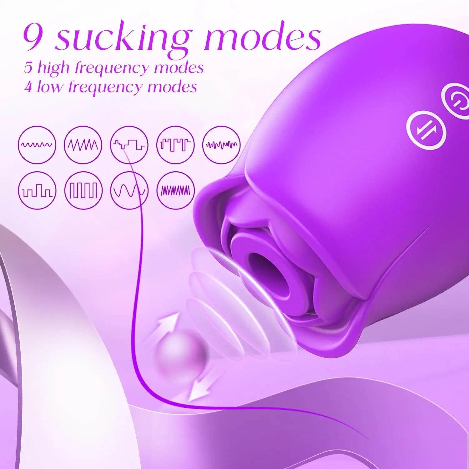 Rose Sex Toy Stimulator Sucking Vibrators for Women's Vibrators G Spot - DomizilNoir