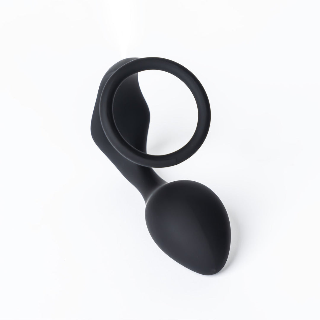Anal Tease Silicone Cock Ring & Plug Copper Apple