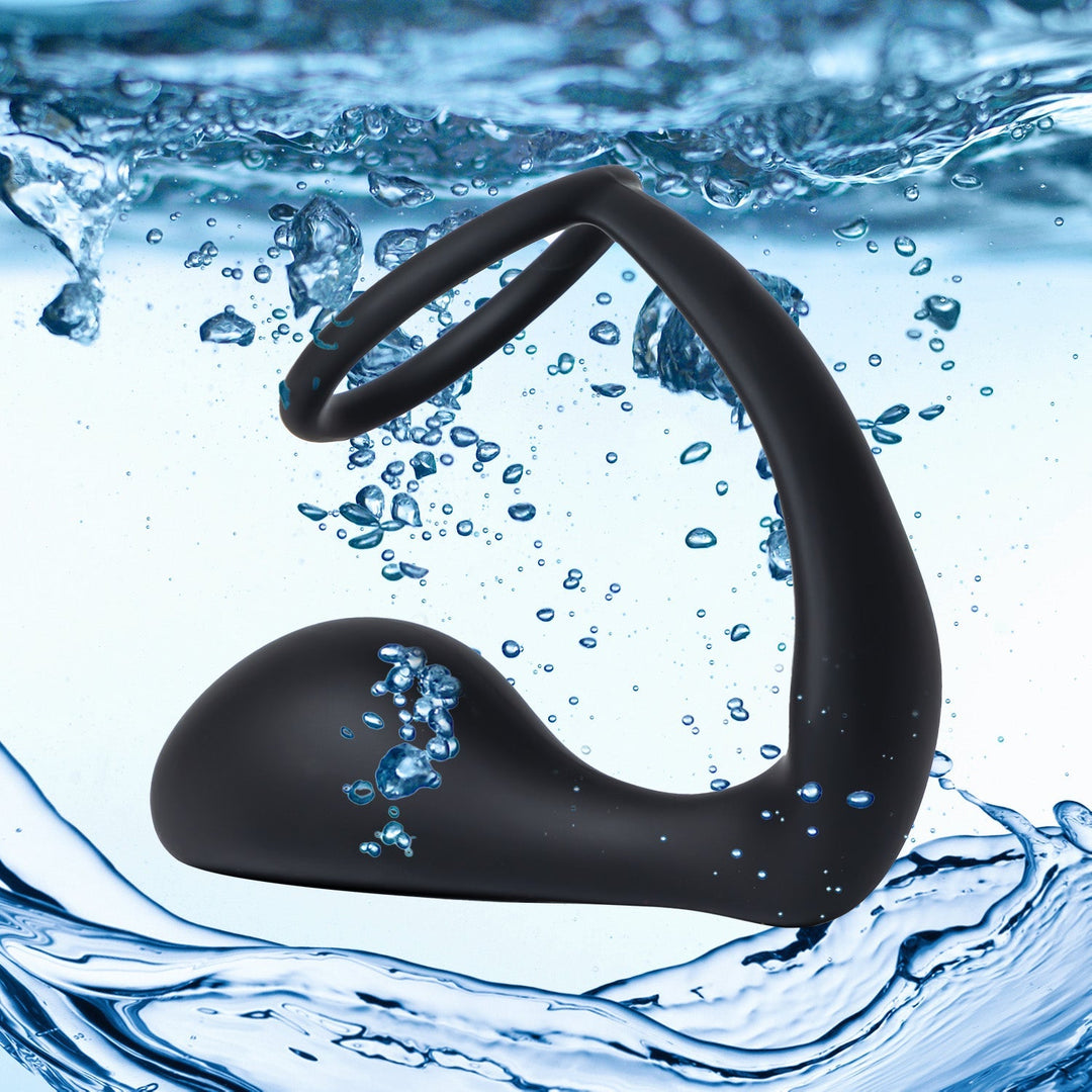 Anal Tease Silicone Cock Ring & Plug Copper Apple