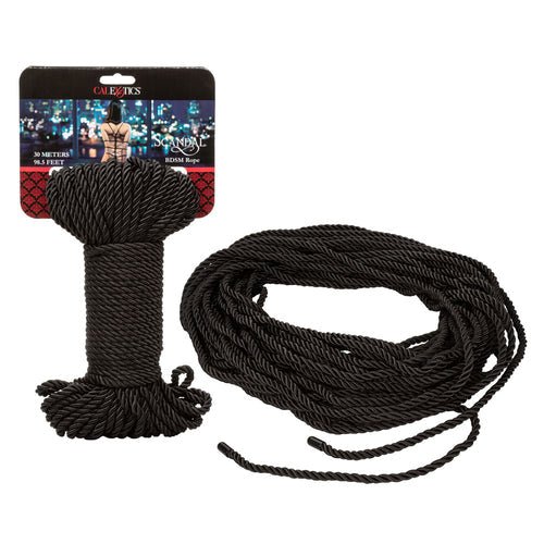 Scandal BDSM Rope 98.5 Ft/ 30m - Black Viridian Leto