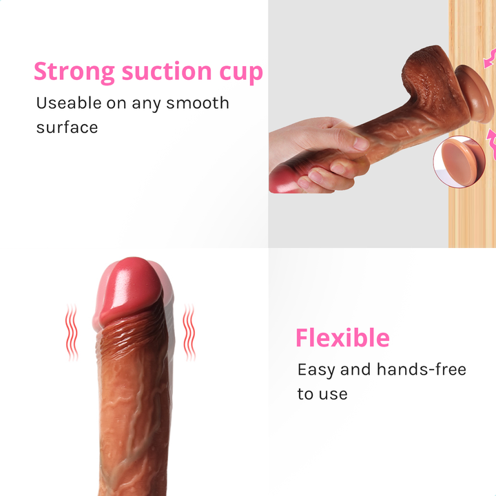 Rocco Mini Sex Machine 2 In 1 Dildo Vibrator Blush Hera
