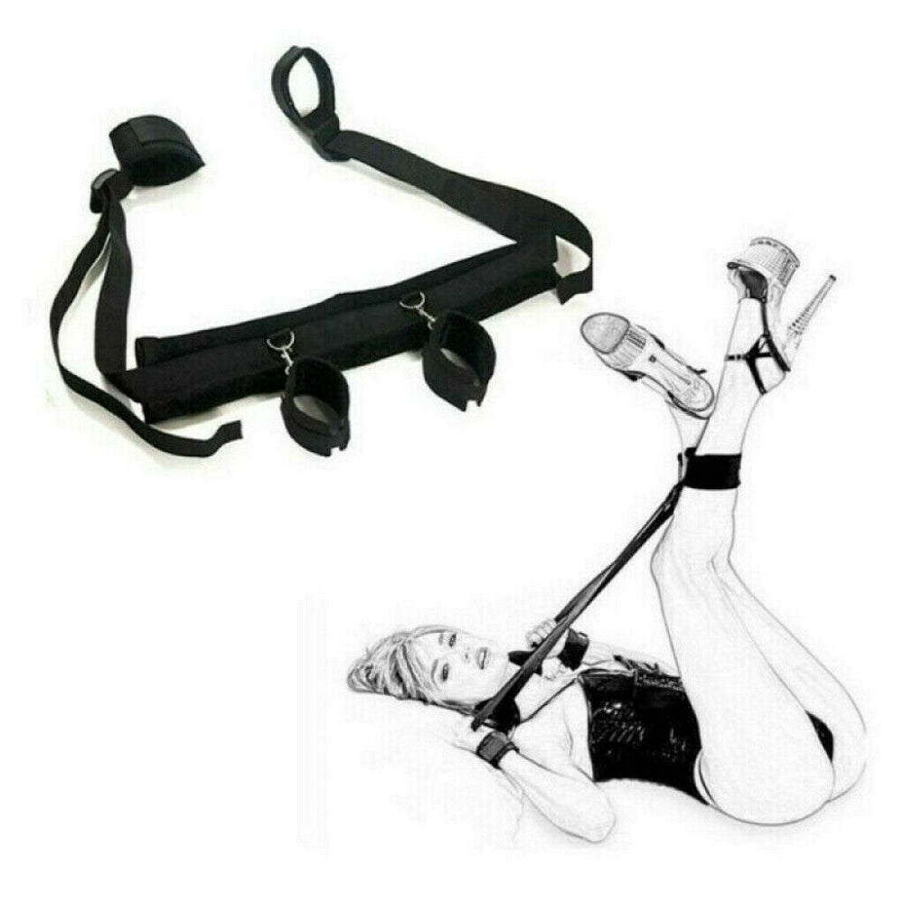Under Bed Bondage Restraint System BDSM Fetish Wrist Ankle Straps Teal Simba