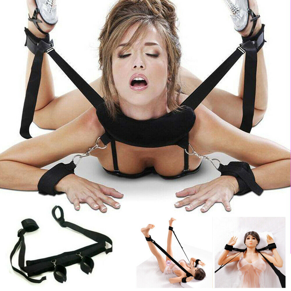 Under Bed Bondage Restraint System BDSM Fetish Wrist Ankle Straps Teal Simba